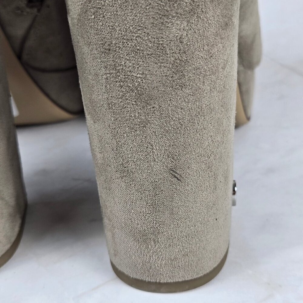 Circus Sam Edelman Alie Size 8M Flint Grey Platform Booties Suede Leather NWT - Picture 8 of 16